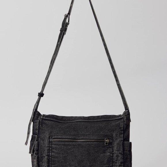Urban Outfitters BDG Denim Messenger Crossbody Bag - Black - Picture 5 of 8